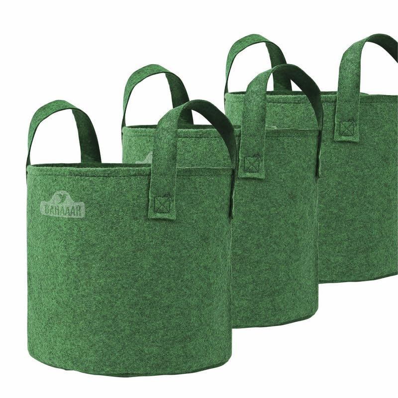 BAHAAAR Geo Fabric Grow Bags 15x15 Inches - 400gsm Grow Bag, Excellent Drainage, Breathable, Reusable, Vegetable Growing Pots, Garden Bags, Plantation Bag | Gardening Bags for Home Garden (B0D9P4FQ9V) Amazon Price History, Amazon Price Tracker
