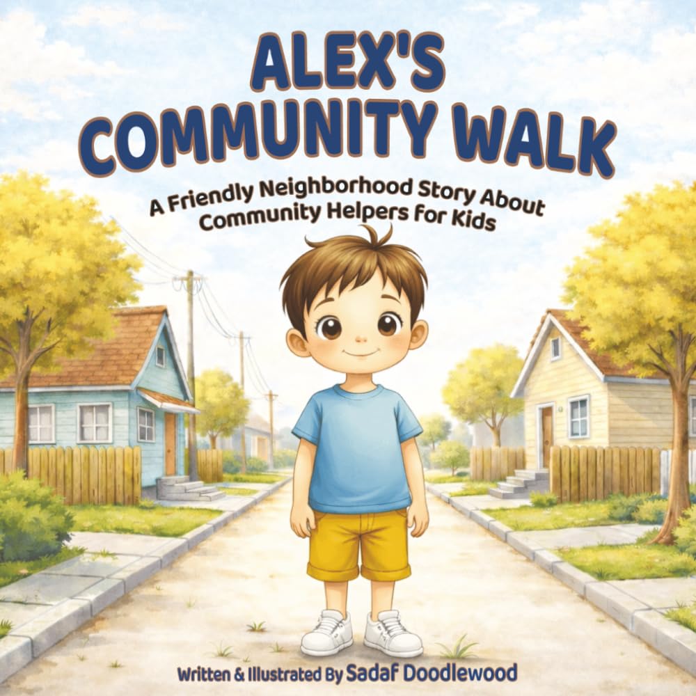 Alex's Community Walk: A Friendly Neighborhood Story About Community Helpers for Kids