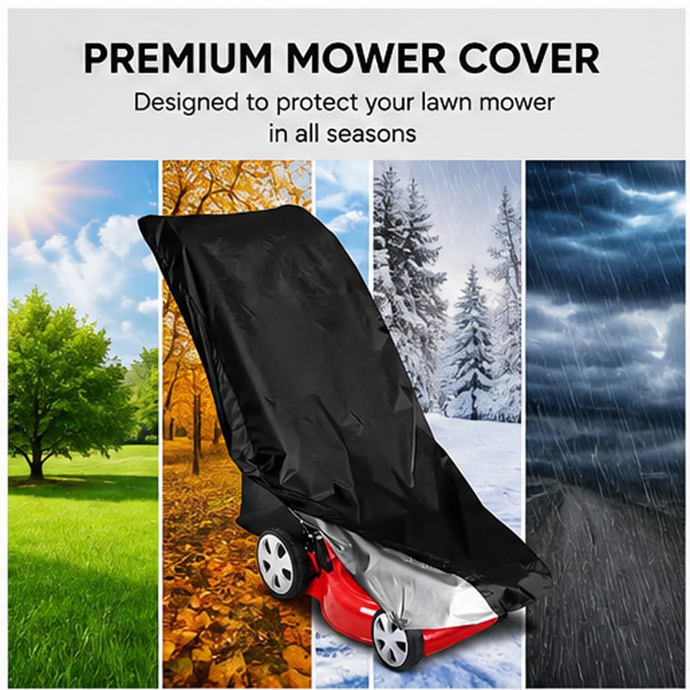 Funda para Cortacésped para Bosch UniversalRotak 37 565, Cubierta Impermeable De Oxford con Cordón Antiviento para Exterior Y Jardín