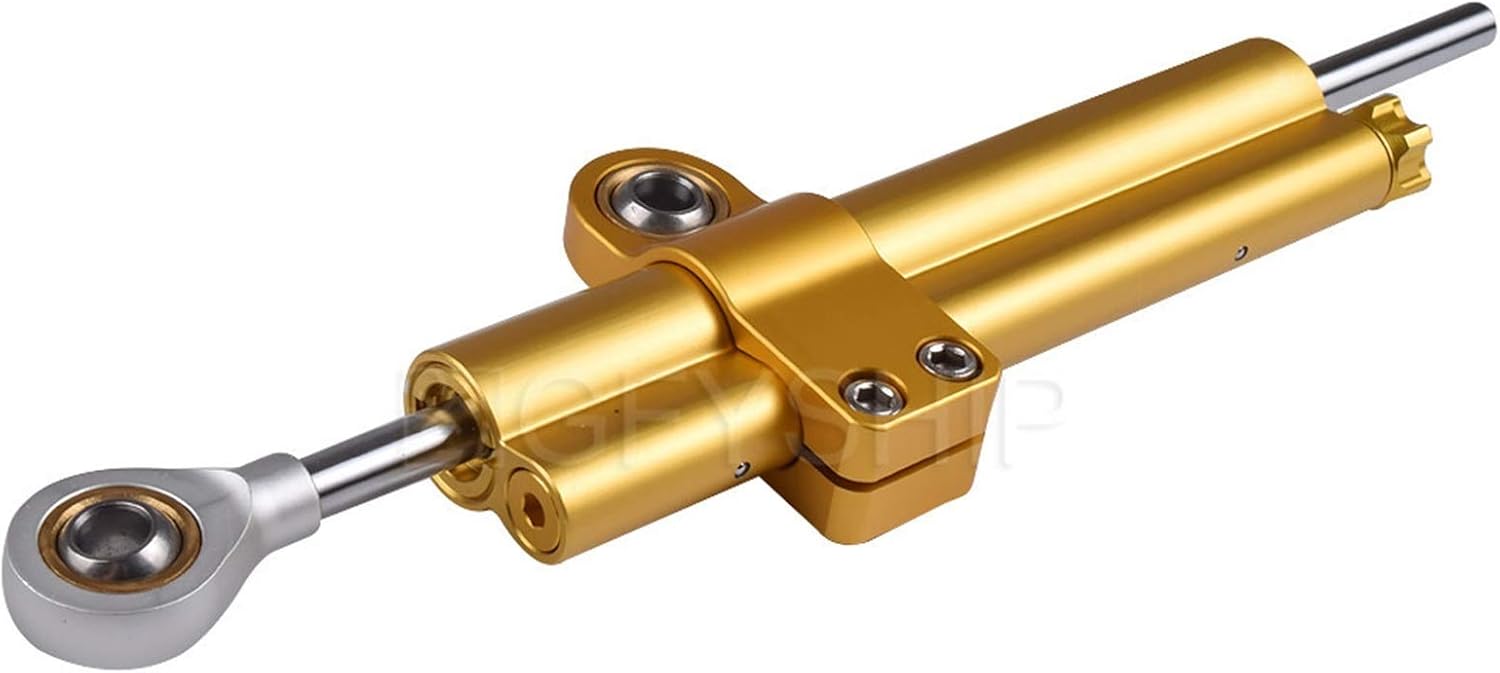 Steering Damper Adjustable Motorcycle Steering Damper Ohlin Stabilizer For Yamaha R6 MT09 FZ1 FZ8 Z750 Z900 Z1000 Mounting Bracket Kit(Black)