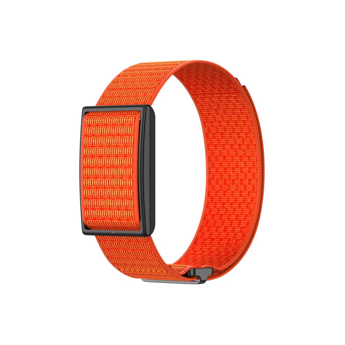 Nylon Bands Compatible with Polar Loop/Visible Armband 2.0 Straps, Hook & Loop Soft Weave Stretchy Breathable Replacement Sport Wristbands with Buckle, Fitness Bracelets, No Tracker (Orange, S) โ image 1
