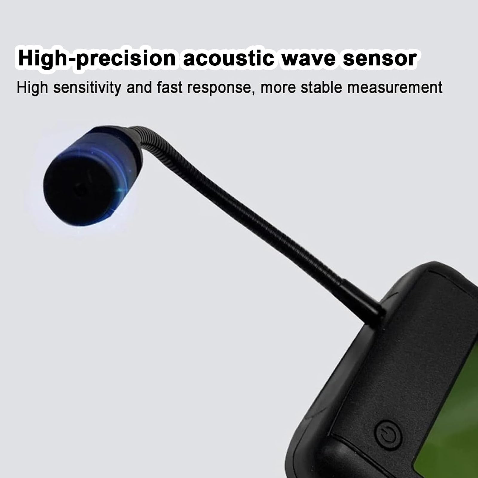 Medidor de tensión de correa con pantalla LCD, sonda de dirección ajustable, detección ultrasónica, rango de frecuencia de 10 Hz a 680 Hz para correas multiV