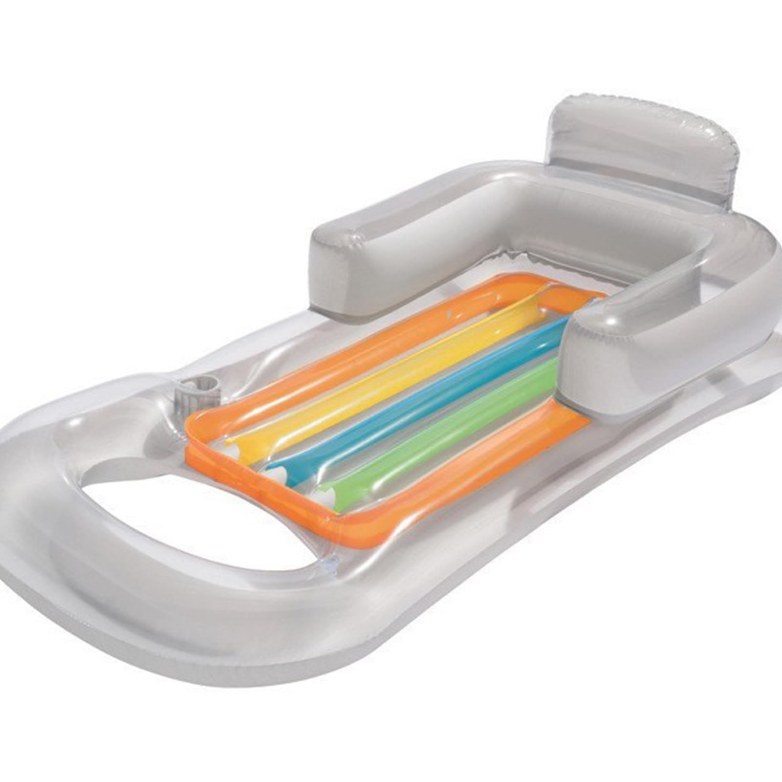 Hamac gonflable pour piscine, chaises longues avec porte-gobelet, appuie-têtes et dossier, matelas pneumatique