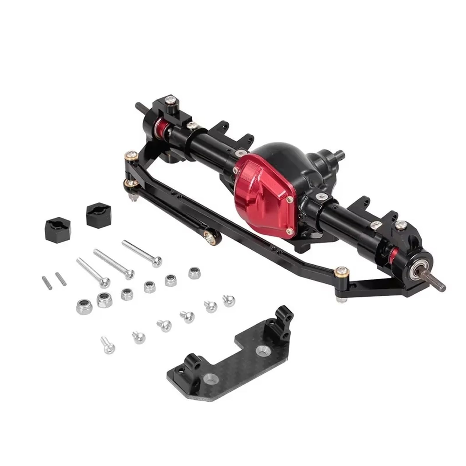 Eje Delantero Trasero RC para Axial para SCX10 Piezas De Mejora para Coche RC Crawler 1:10, Accesorios Eje Delantero Y Trasero Metal CNC para(Front)