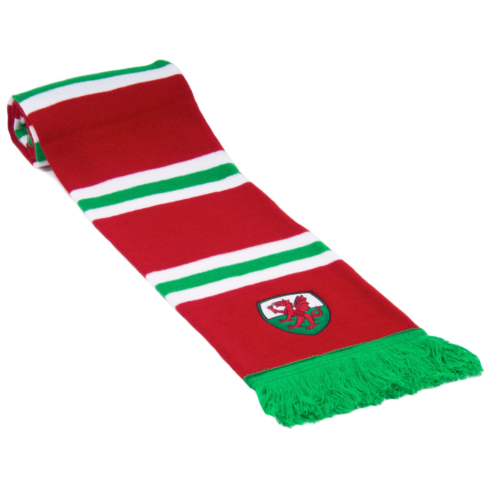 Fan Originals Men's Red/White/Green Wales Scarf Retro Embroide
