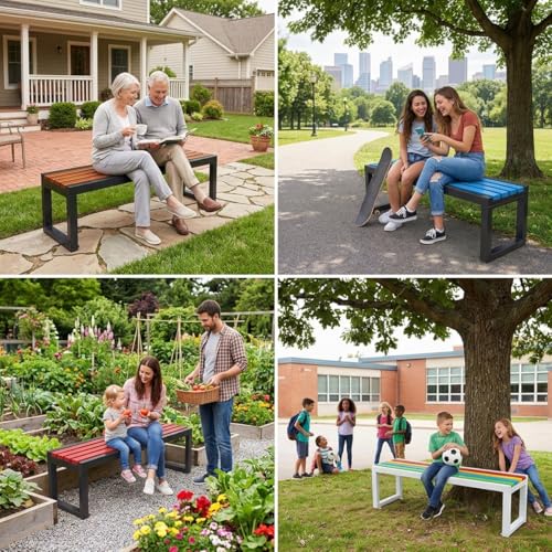 Banquette deux places résistante aux intempéries pour petits espaces - 6