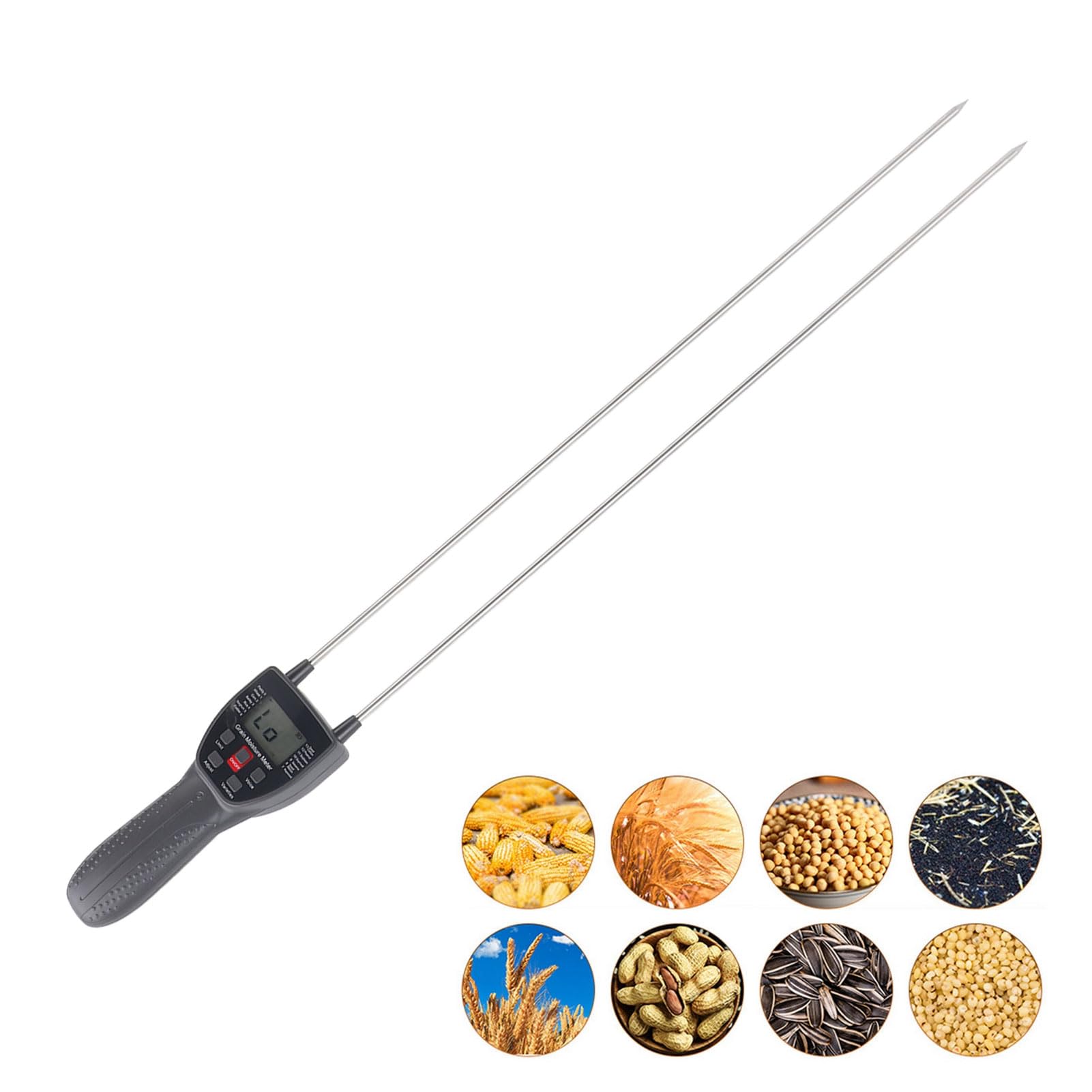 Probador de Humedad de Heno de 600 Mm, Medidor de Humedad de Grano Portátil con Sonda, Analizador Digital para Monitorear y Garantizar una Calidad óptima del Heno