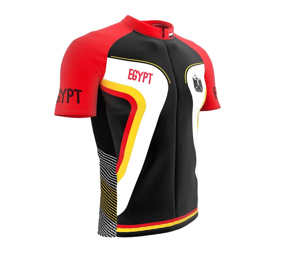 ScudoPro Egypt Full Zipper Bike Short Sleeve Cycling Jersey for Men - Size 3XL Multicolored