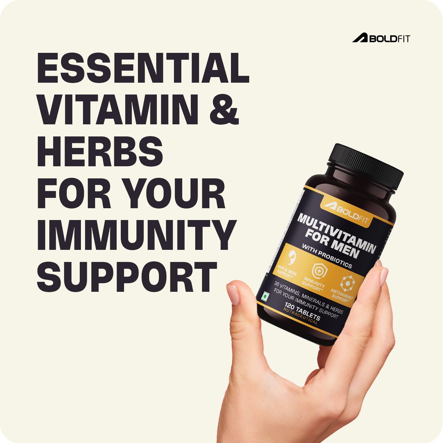 Boldfit Multivitamin Tablet for men rich in probiotics, vitamin C, E, B12, B12, B6, zinc and grapes daily, daily health and nutritional support -240 multi vitamin tablets Boldfit Multivitamin Tablet for men rich in probiotics, vitamin C, E, B12, B12, B6, zinc and grapes daily, daily health and nutritional support -240 multi vitamin tablets