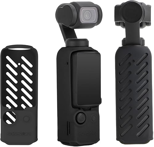 Ferbao Protection Silicone Case Compatible with DJI OSMO Pocket 3,Osmo Pocket 3 Breathable Protective Cover Case (Black)