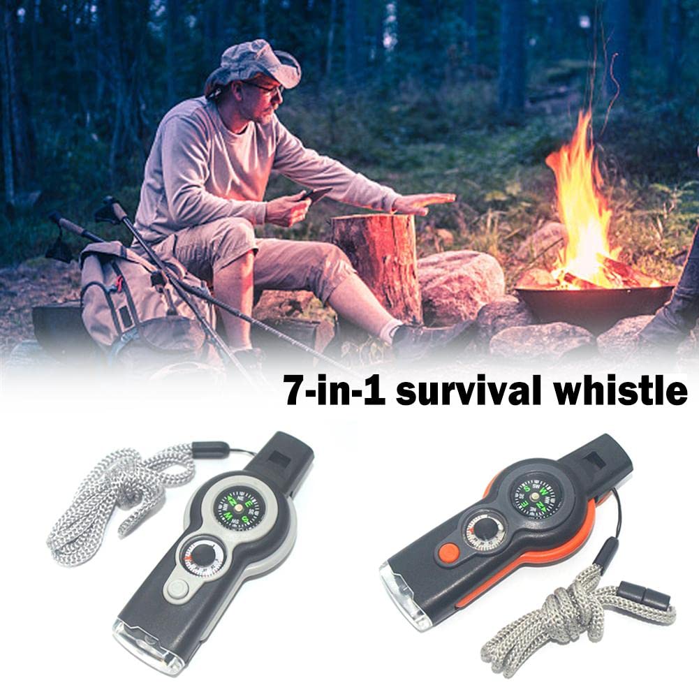 Noodfluitje 7-in-1 campingveiligheidsfluitje met
