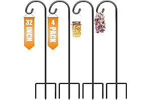 Gtongoko 32 Inch Shepherds Hooks for Outdoor 4 Pack: Maximize Your Outdoor...