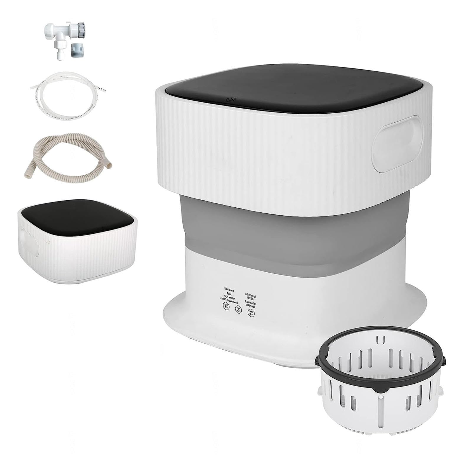 容量9L ブルーライト付き ミニ携帯用洗濯機、下着、靴下、子供服に最適