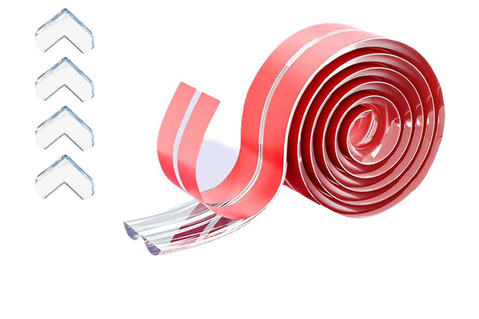 Tayfeim Corner Protector Baby,Corner Protectors for Furniture,Crib Bumpers,Edge Protector Strip with 3M Adhesivef (13.1ft（4M） 0.6 * 0.6in with 4