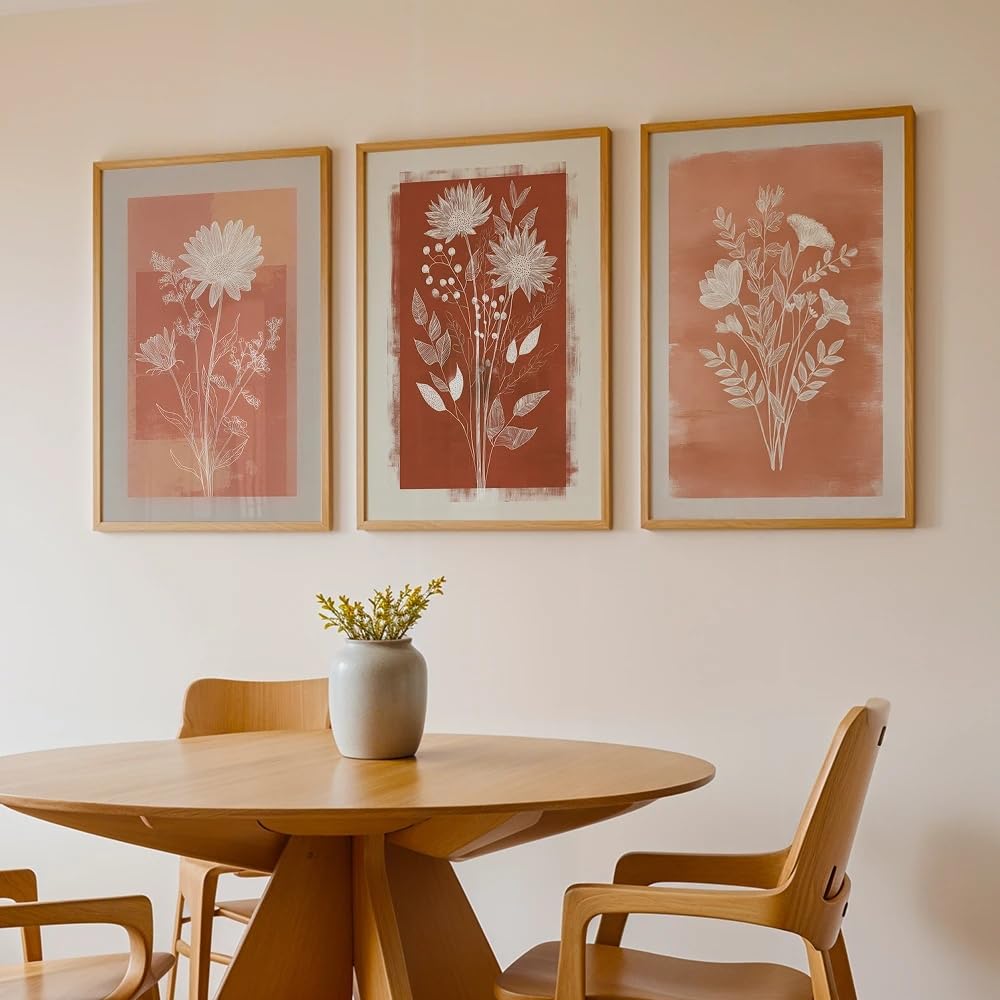 LTjiajuypd Minimalist Wall Arts Floral Posters Botanical Canvas Prints Nature Wall Decor Canvas Art Print Room(40x55cm-3Pcs)