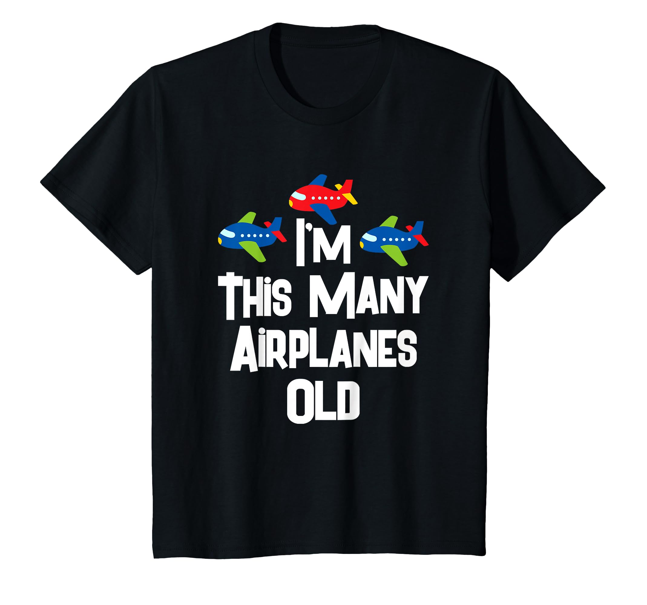 Kids Third Airplane Birthday Shirt 3 Years Old Party Tee T-Shirt