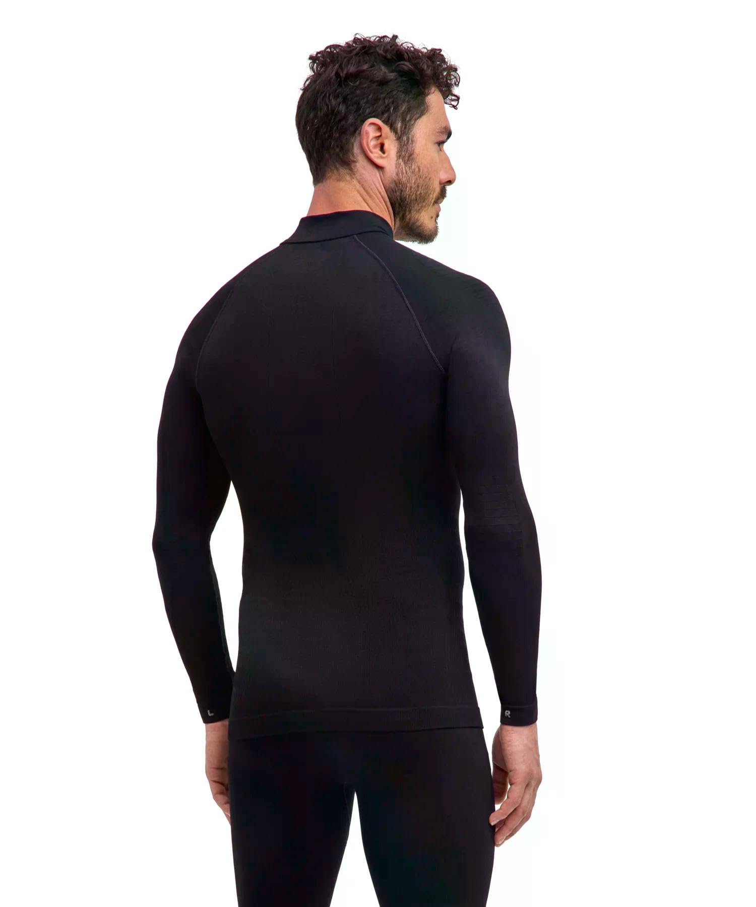 Falke Herren Maximum Warm High Zip Neck Funktionsshirt Langarm schnelltrocknendes atmungsaktives Funktionsmaterial kalte bis sehr kalte Temperaturen Funktionsunterwäsche 1 Stück