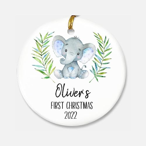 Miniatura 6 de Primer adorno de Navidad personalizado para bebé, estadísticas de nacimiento con foto personalizada, primer adorno de árbol de Navidad del bebé