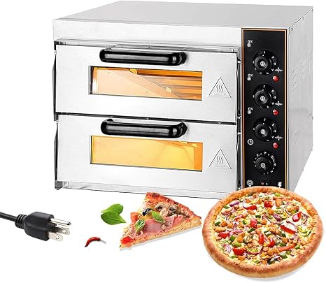 Amazon.com: Shikha Horno eléctrico de pizza doble cubierta 3000 W 110 V  Horno comercial multiusos tostadora Hornear Broiler Acero inoxidable para  Restaurante Hogar Pizza pretzels Horno asado Yakitori : Hogar y Cocina
