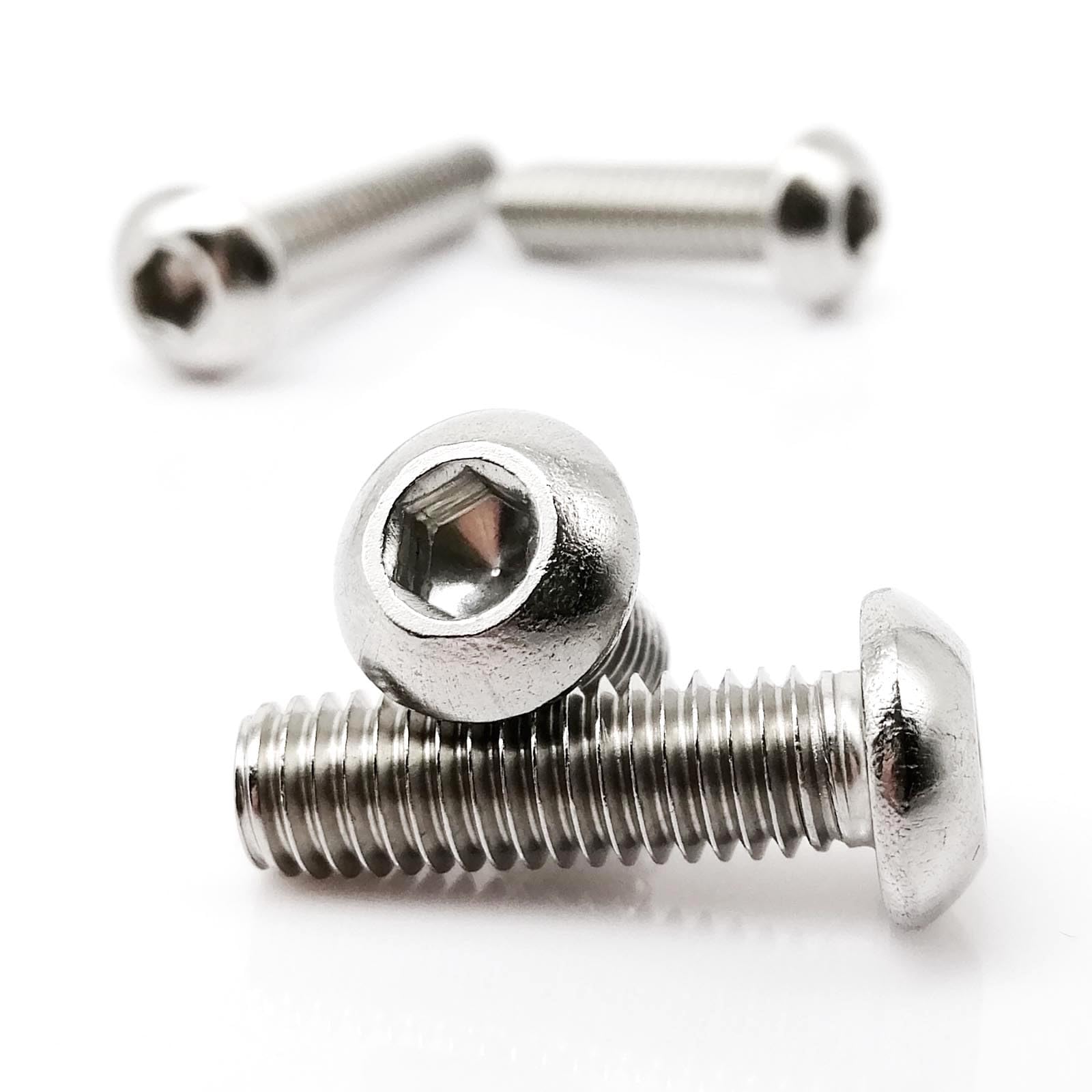 Tornillo autorroscante 5/10/25/50 piezas M1.6 M2 M2.5 M3 M4 M5 M6 M8 304 de acero inoxidable hexagonal hexagonal tornillo de cabeza redonda L = 3-100 mm cubierta de tornillo (60 mm, M8 5 piezas)