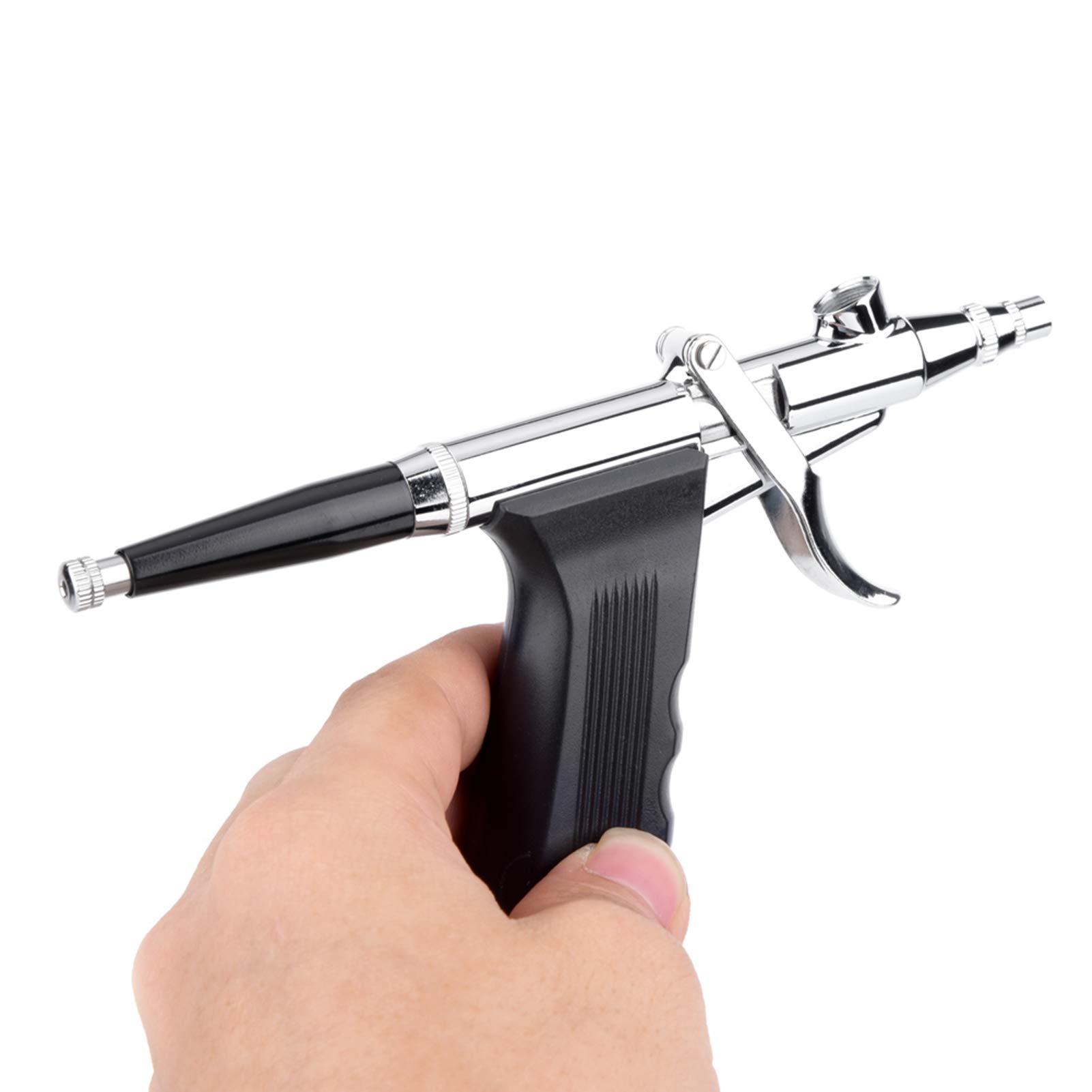 Generic Set di Pistole a Spruzzo a gravità Multiuso da 3 Tazze Kit Aerografo con Grilletto Regolabile per Pittura Modello Artistico Progetti Fai da Te Materiale di Alta qualità