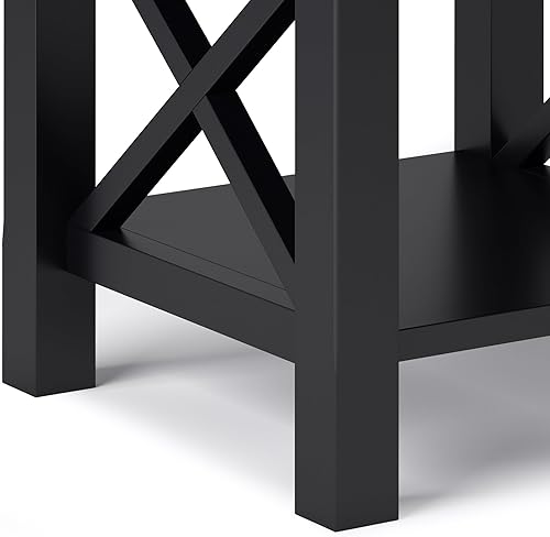 Miniatura 50 de SIMPLIHOME Kitchener Mesa consola – Mesa de sofá de madera maciza de 47 pulgadas de ancho en color blanco, mesa de almacenamiento contemporánea para