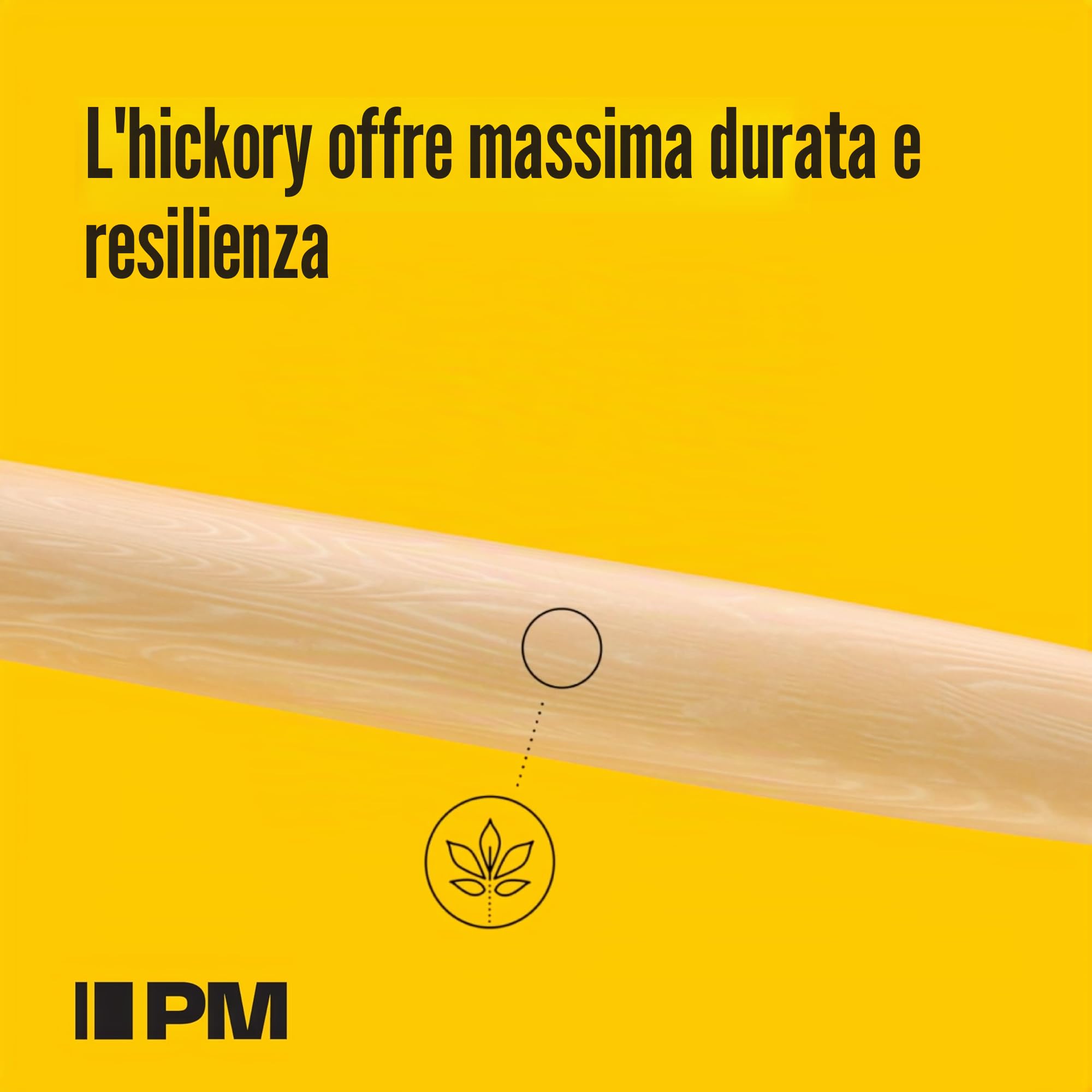 ProMark Bacchette Batteria - Rebound 5B Drum Sticks - FireGrain - Finitura laccata, Punta di ghianda, Legno di hickory - 3 coppie di Rebound 5B + 1 coppia di FireGrain 5B