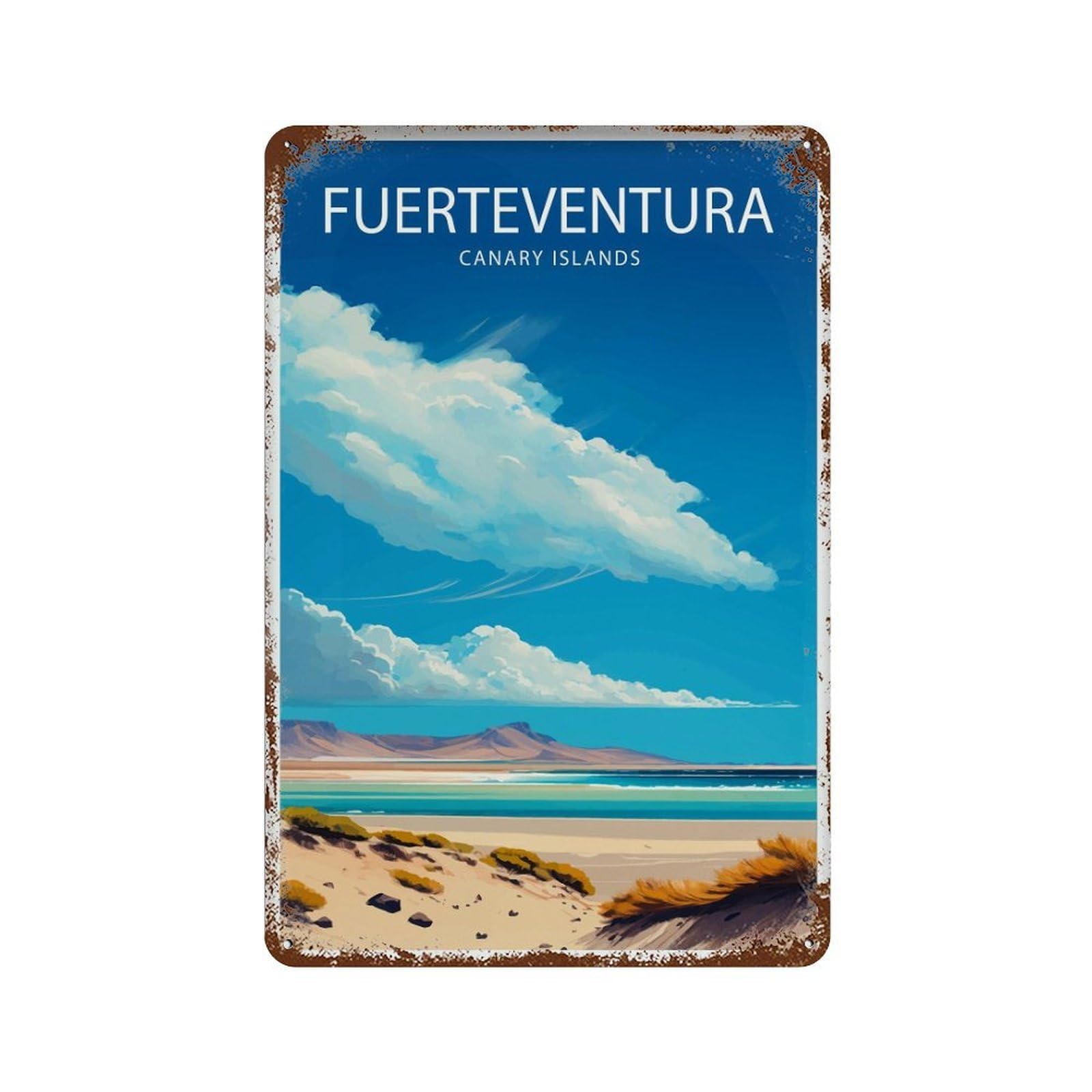 xiaoxiaoshen Fuerteventura Canary Islands Travel Spain_5_3 Wall Decor Art Metal Tin Poster Modern Home Decor Art Home Bar Shop Decorations Vintage Sign 30x20cm