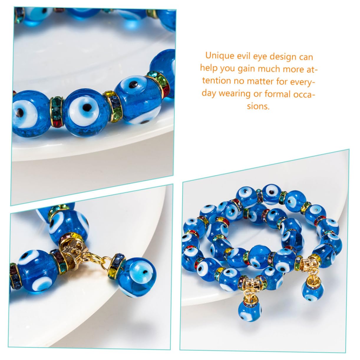 GALPADA 4piezas De Para Mujer Joyería De Pulsera Turca Cristales De Accesorio De Moda Para Especiales y Celebraciones