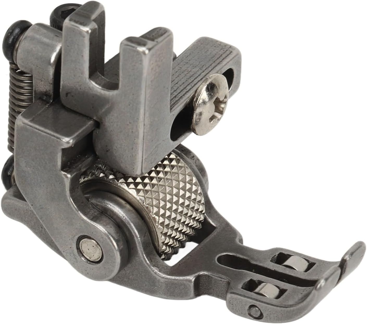 SIVANA's Presser Foot Fitted with Steel Wheel for Sewing Machine Like Juki Jack Brother Usha Umbrella Machines for Stitching Materials Like Leather Rexene Bags Sofa & Seat Cover Making (One Piece)-image-42