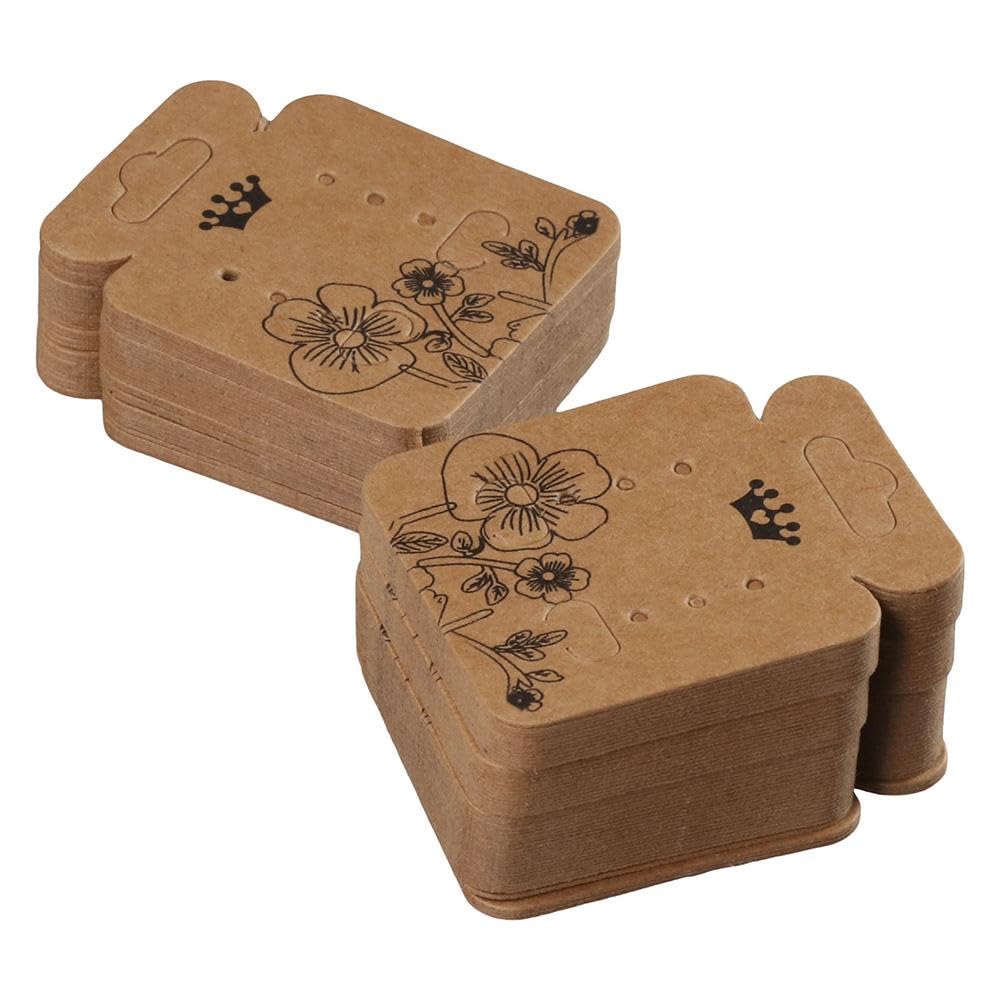 HomeSoGood 200Pcs Earring Cards Holder for Jewelry Earring Ear Studs,Jar Shape Earring Display Cards Hanging Holder Display Hang Cards