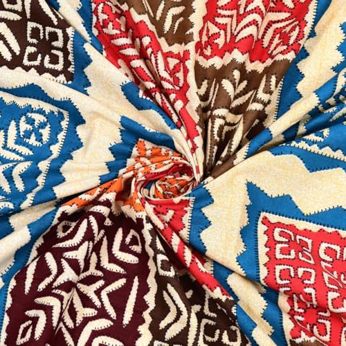 Image of JAIPUR PRINTS 100% Cotton Bedsheet for Double Size Bed with 2 Pillow Covers Rajasthani Jaipuri Printed 90x100 inch 235x215 cm (Blue)