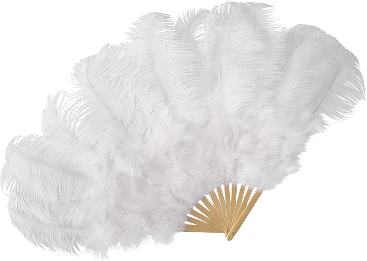 Dance Fans, Handheld 13 Bone Props Crafts, Large Folding with Ribs and Flowing Fabric, Elegant Performance Fans for Burlesque