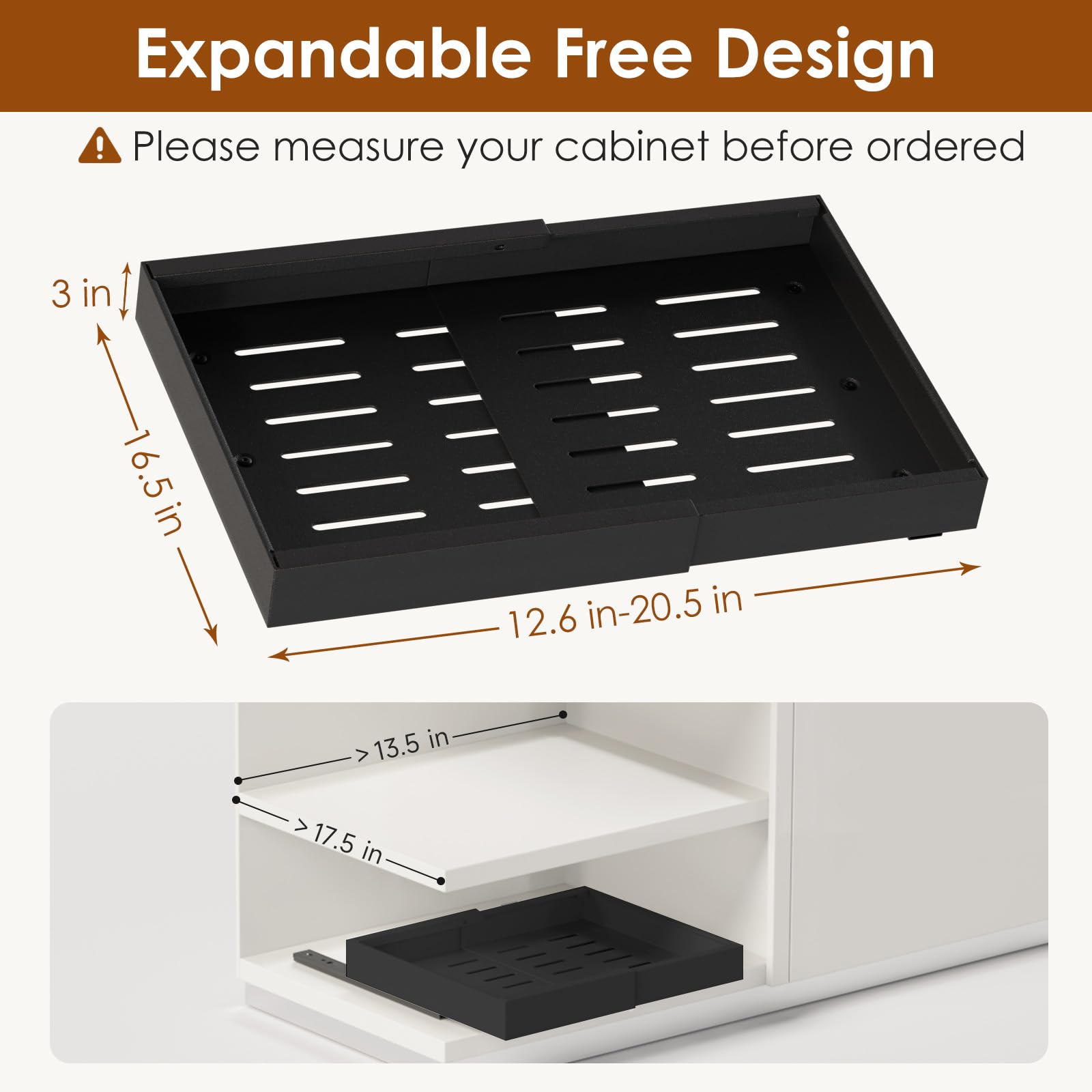 Landmok 2 Pack Expandable Pull Out Cabinet Organizer 16.5