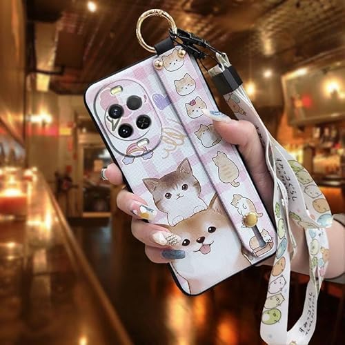 Phone Case Compatible with Huawei Nova15, Lanyard Cute Anti-dust Silicone Wrist Strap Phone Holder Shockproof Dirt-resistant Ant