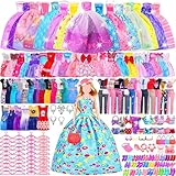 HNTCSR 79 PCS Ropa y Accesorios para Muñecas,El Conjunto Incluye 5 Vestidos de Princesa, 11 Vestidos de Moda, 1 Camiseta,...