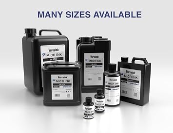VersaInk-Nano Black MICR Ink -85ml Magnetic Ink for Check Printers and All-in-One Inkjets - High Standard MICR Signal, V0101E-7311
