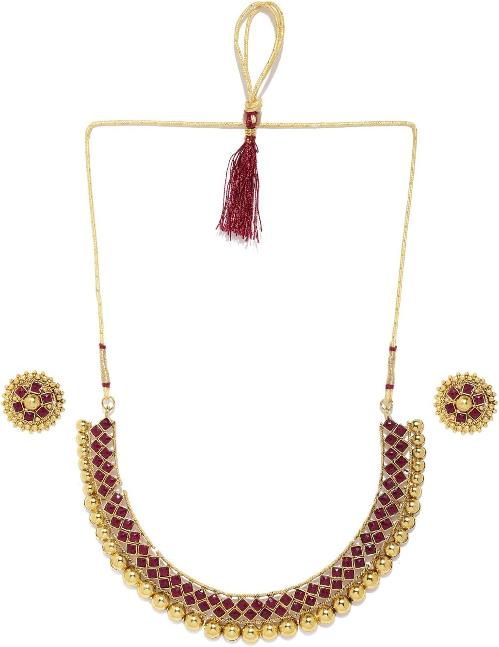 ZAVERI PEARLS Gold Tone Traditional Jewellery Set For Women-ZPFK9235