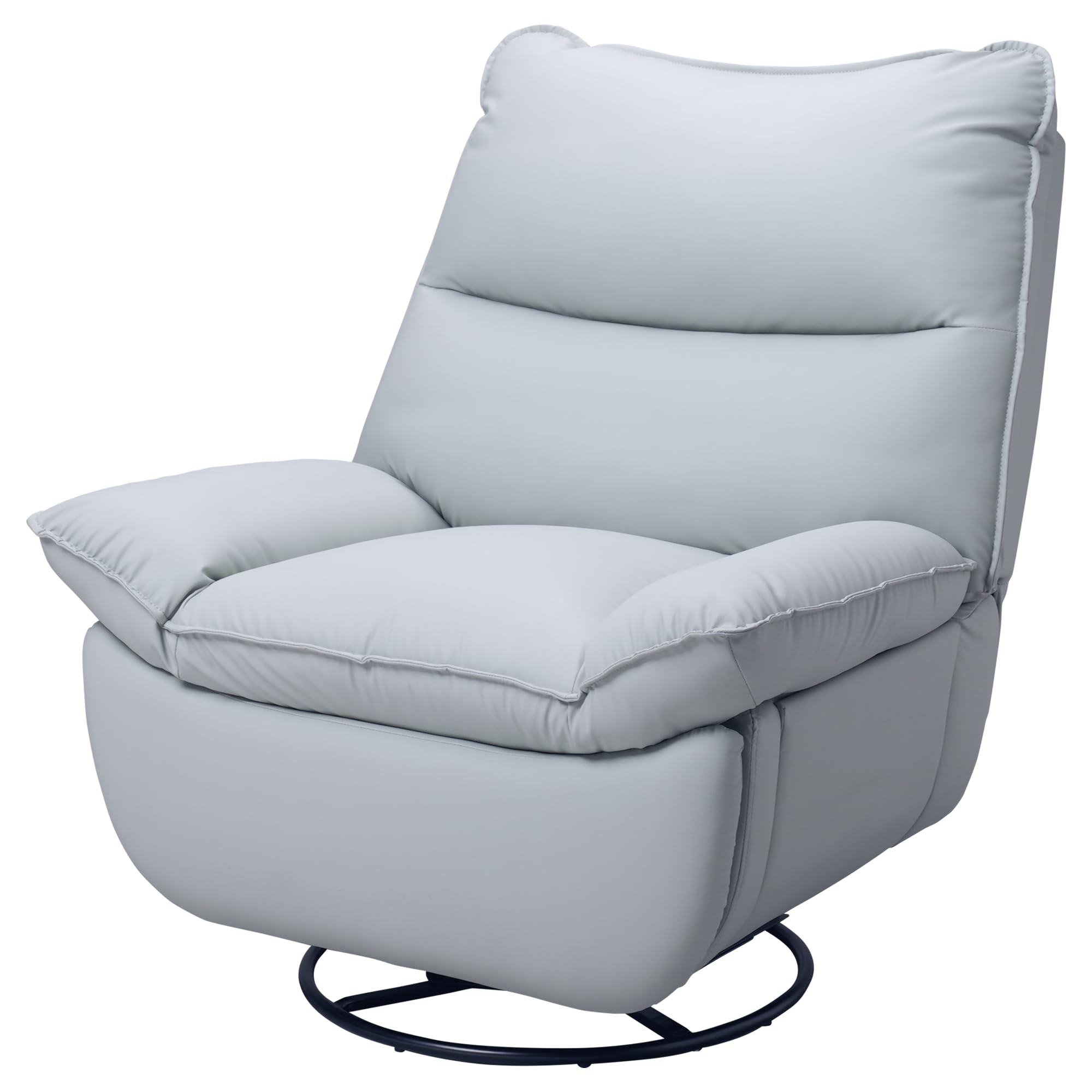 FLEXISPOT Lotus XR7 Power Swivel Recliner Chair for Adults, Swivel Rocker Recliner, Faux Leather Glider Rocking Nursery Chair, Side Pocket, 350 Lbs Capacity, Living Room, Bedroom, Nursery, Blue