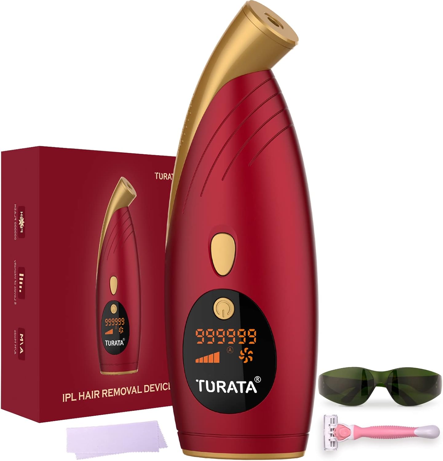 Depiladora Luz Pulsada - 999,999 Flashes IPL Depiladora Mujer Hombre Corporal con 5 Intensidades 2 Modos Depilación Indolora Casa para Cuerpo Cara Bikini Piernas Axilas Labios