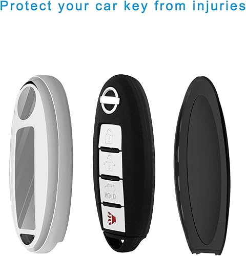 Miniatura 4 de Funda para llavero Nissan con llavero, carcasa de TPU suave protección completa para Altima Rogue, Maxima, Sentra, Infiniti, Armada, Sedán, Murano,