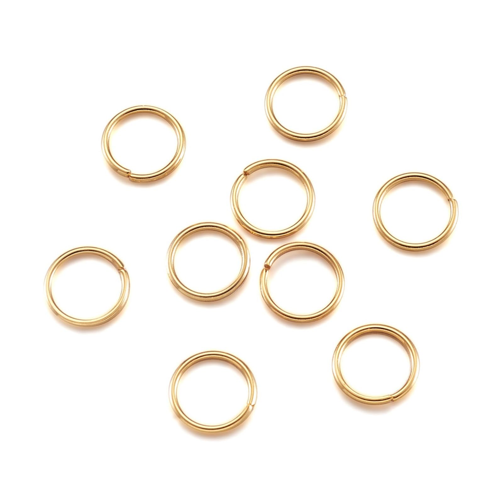 600 Anelli Di Salto Aperti Placcati Oro 24K - 4/5/6/7/8/9 Mm Per Gioielli Fai Da Te | Acciaio Inox - Foto 5