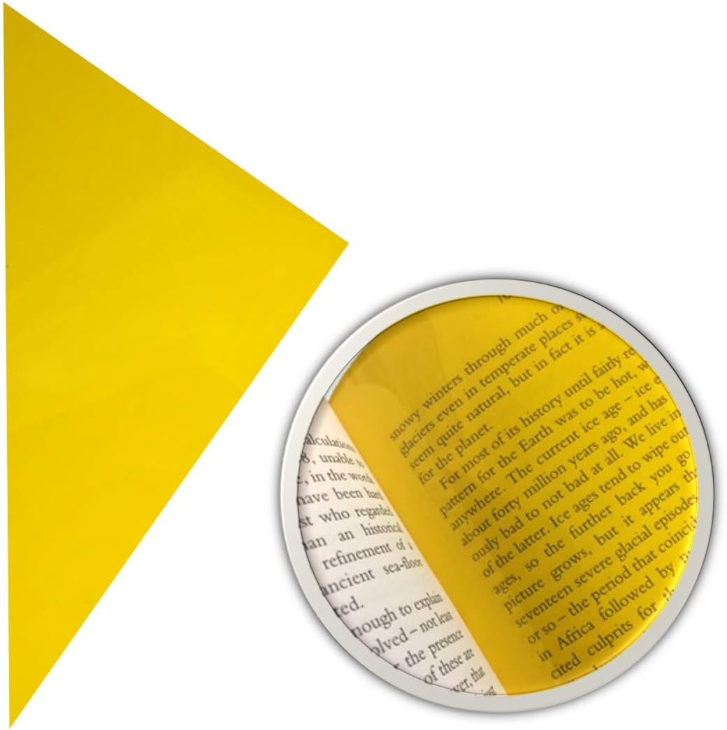 Yellow Overlay For Dyslexia A4 (Pack of 4) Visual Stress Relief, ADHD Aids | Cut to Size Coloured Overlays use as reading rulers & kids bookmarks, dyslexia overlays | Study Essentials