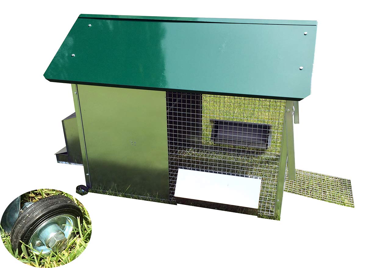 Pollaio Tosaerba. Casetta in Rete e Lamiera cm L 100 x P 180 x H 105. Per 10 Galline Ovaiole