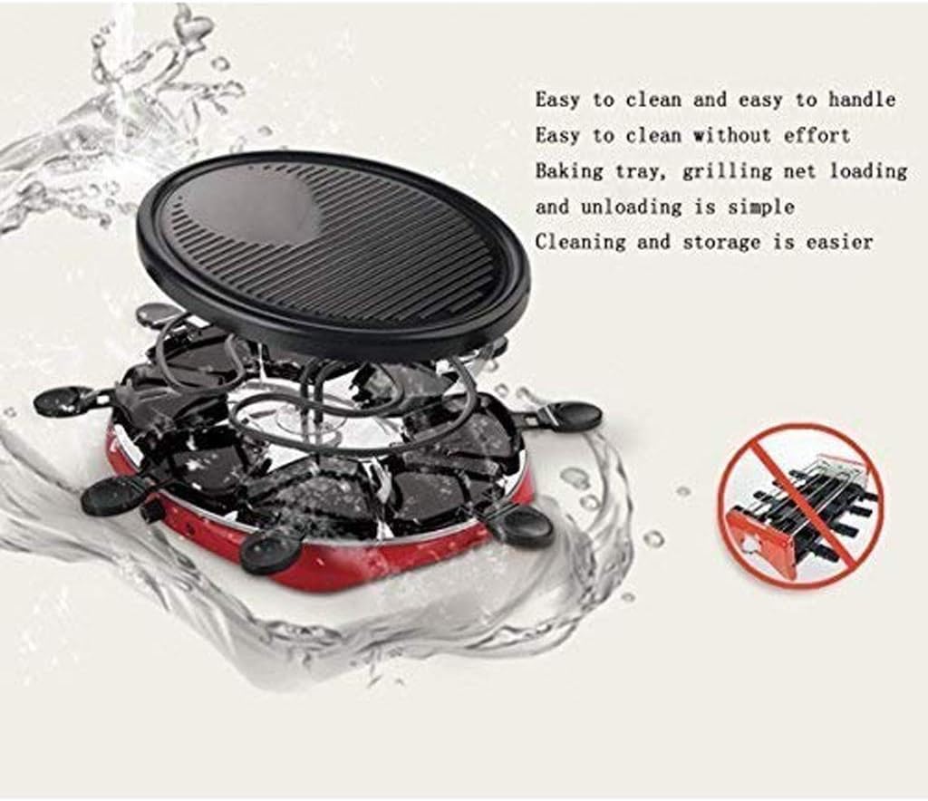 Electric Baking Pan Skillet Griddle, Power Control, Easy to Clean Home Smokeless Barbecue, Grill Pot