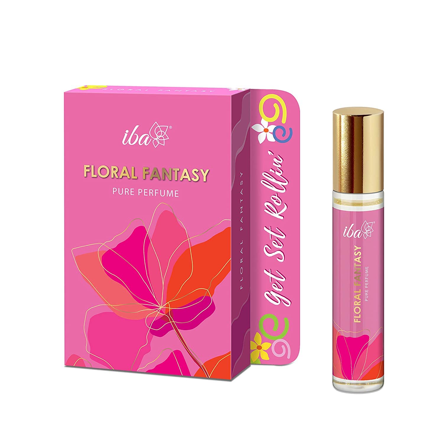 Iba Pure Perfume - Floral Fantasy 10 ml, Premium Long Lasting Fruity, Floral and Woody Fragrance for Women | Alcohol Free