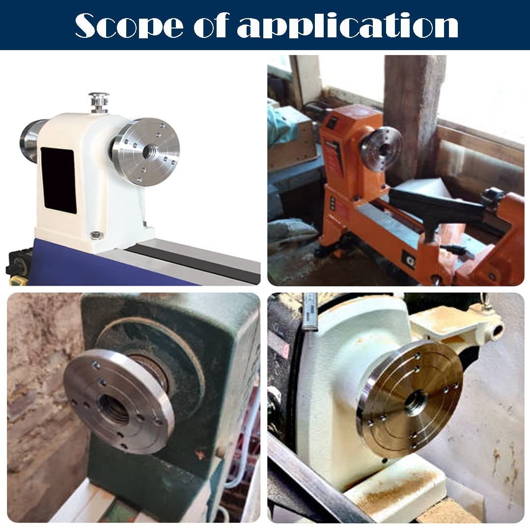 Flangia del mandrino per tornio per legno da 2 '' 3 '' 4 '' 6 '', pannello per tornio in acciaio argentato, accessori per utensili per tornitura del legno (dimensioni: 150 mm- M33 x 3,5)
