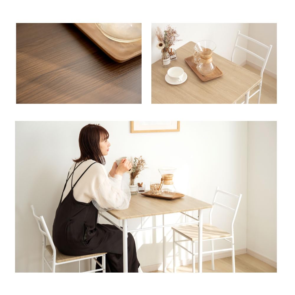 Amazon.co.jp: tks-yy200-aw Dining Table Set, For 4 People, 5 Piece