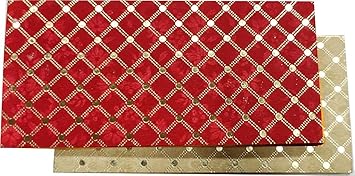 Jain Cards Designer Red & Beige Money Envelope, Shagun Envelope, Wedding, Engagement, Any Occasion Cash Gift Money Cover Made with Card Paper (Pack of 20) 2 X 10