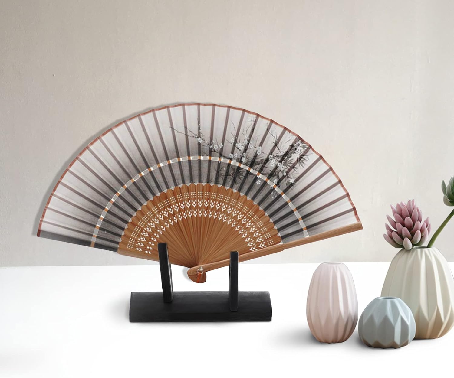 Homoyoyo Japanese Fan Holder Wooden Chinese Fan Stand
